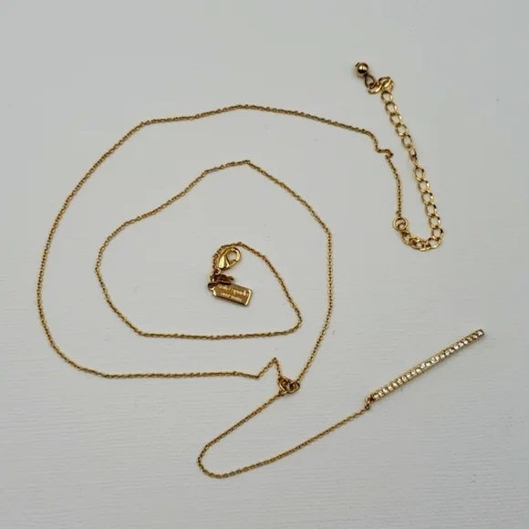 Kate Spade Gold Tone Y Drop Necklace - Picture 4 of 7